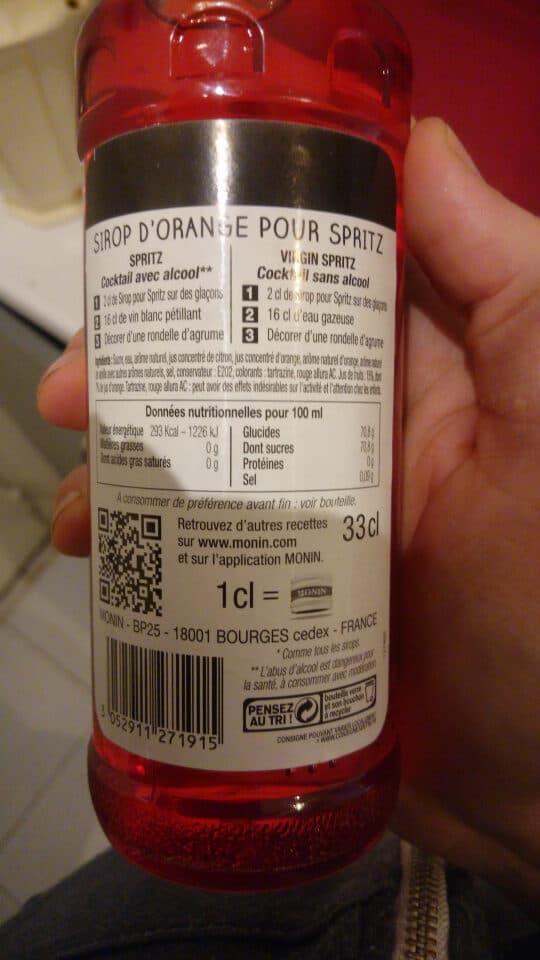 Monin Sirop pour spritz packshot