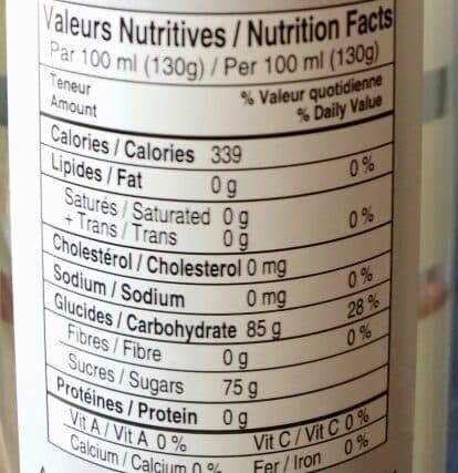 Open Food Facts Sirop chocolat blanc packshot