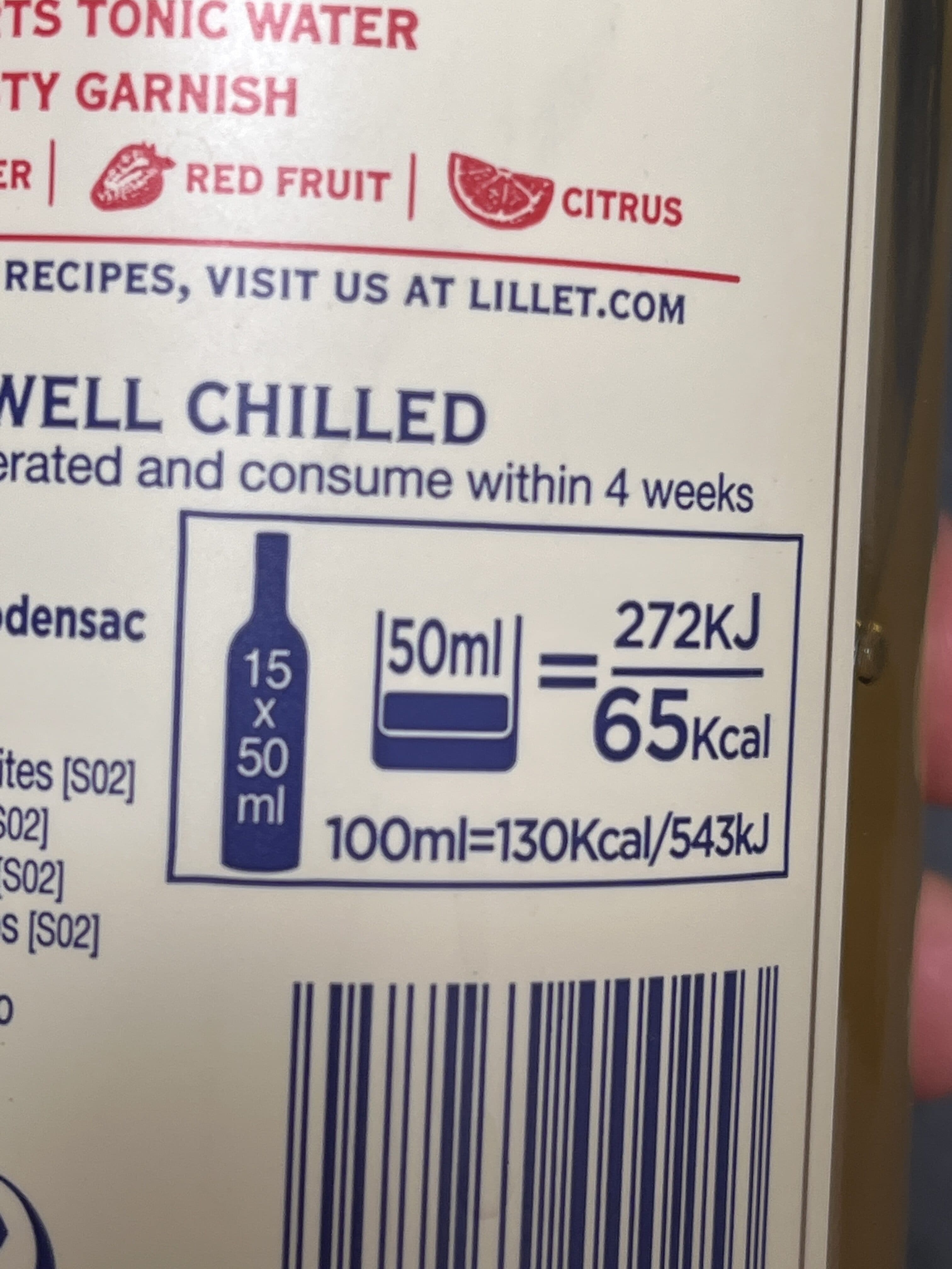 Open Food Facts LILLET APÉRITIF Blanc packshot