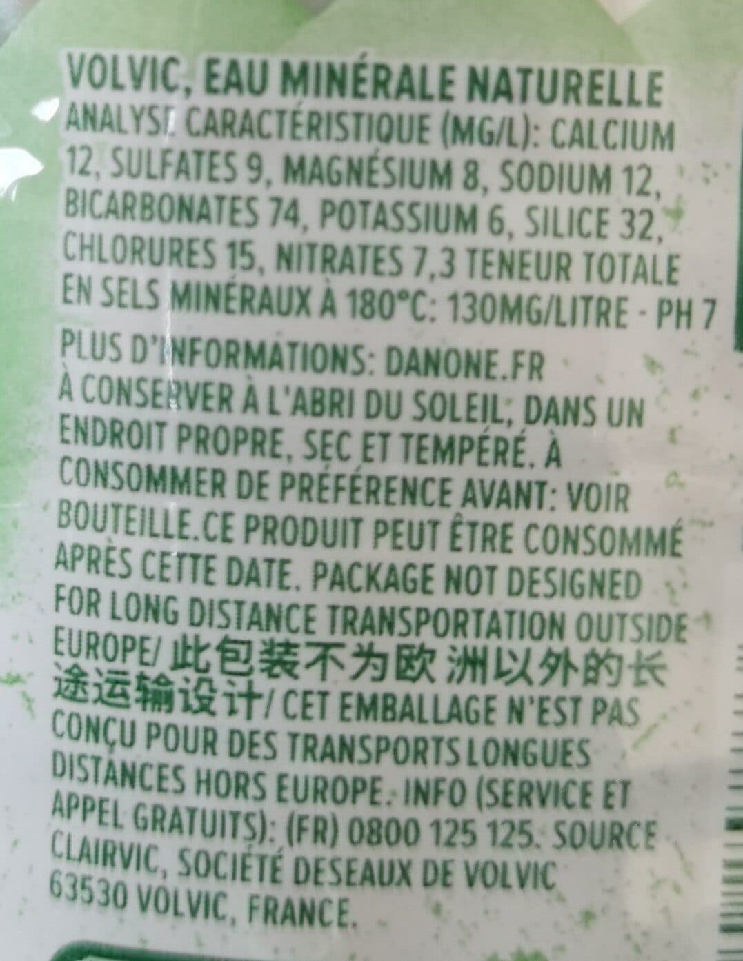 Volvic Eau Minérale Naturelle packshot