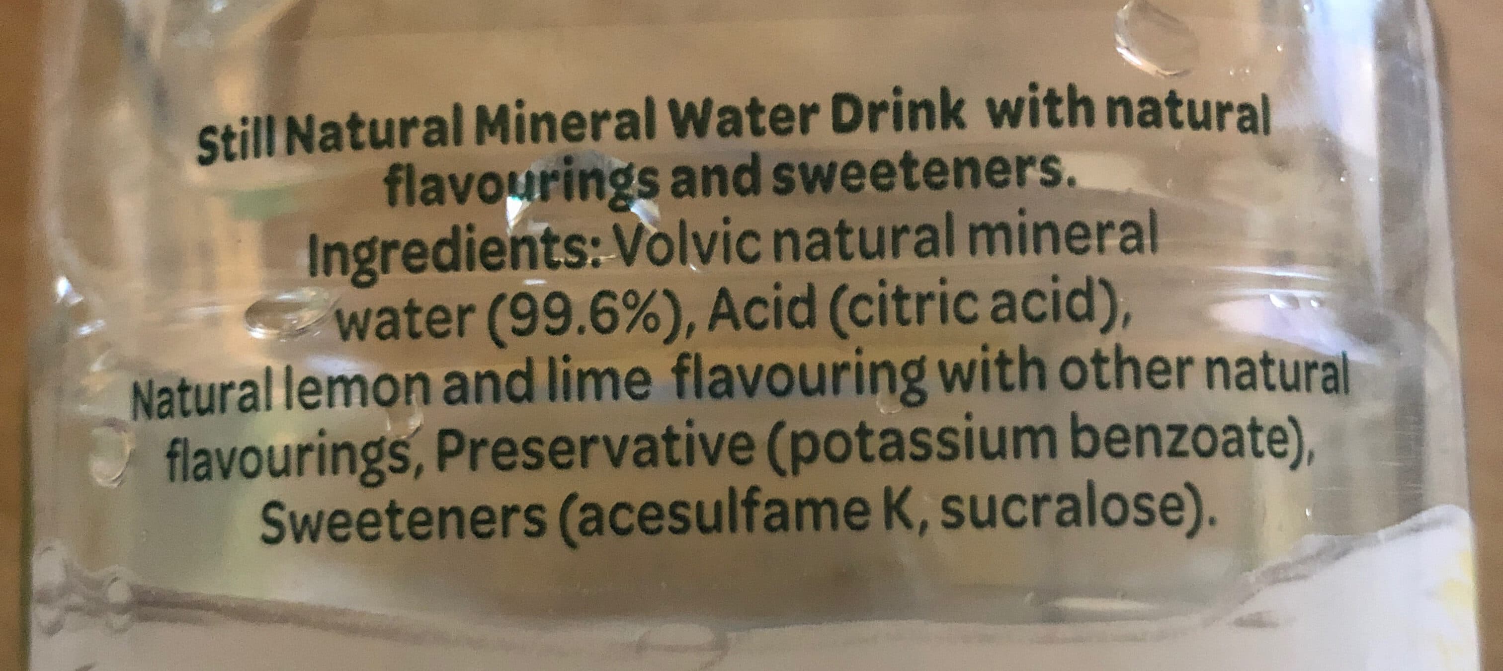 Volvic Touch of Fruit Sugar Free Lemon & Lime Flavoured Water packshot