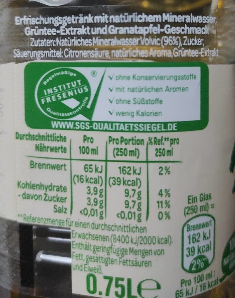 Volvic Volvic Tee, Grüntee-extrakt & Granatapfelgesch. .. packshot