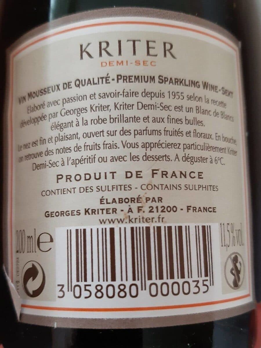 Open Food Facts Blanc de blanc demi sec packshot