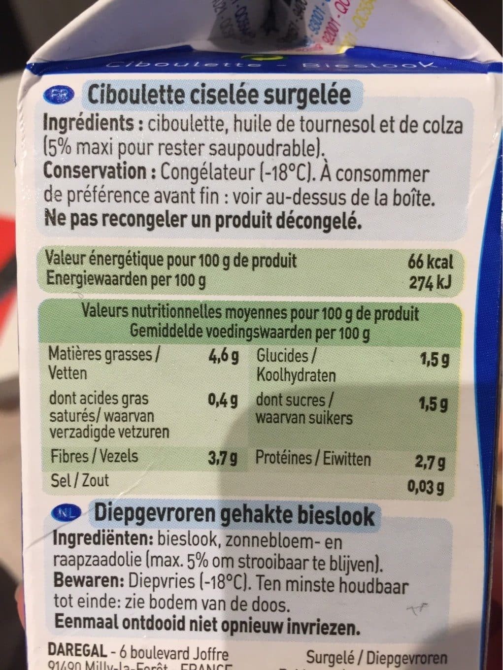 Darégal Ciboulette packshot