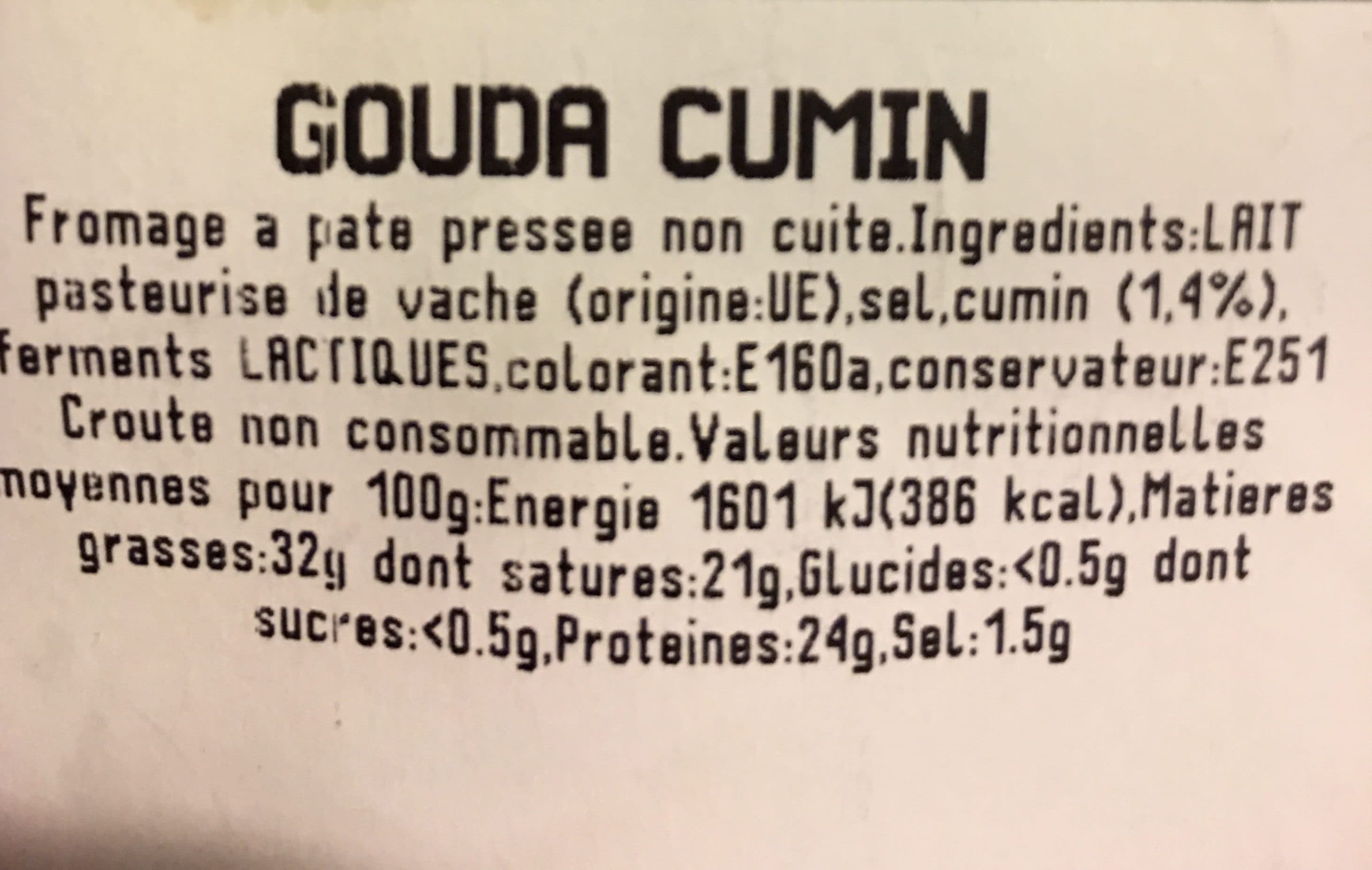 Open Food Facts Gouda Cumin packshot