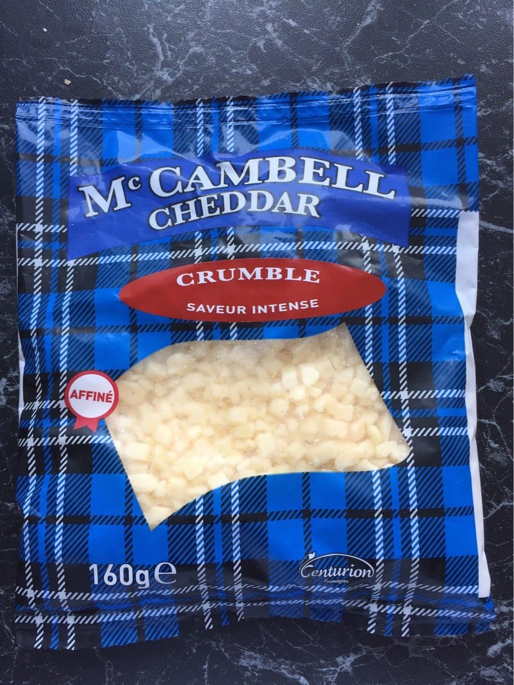 Centurion Fromagers Fromage Cheddar mature Mc Cambell râpé, saveur intense packshot