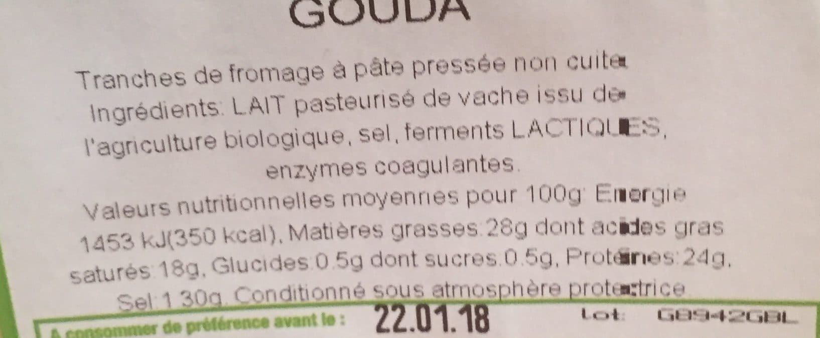 Le Bio Gouda packshot