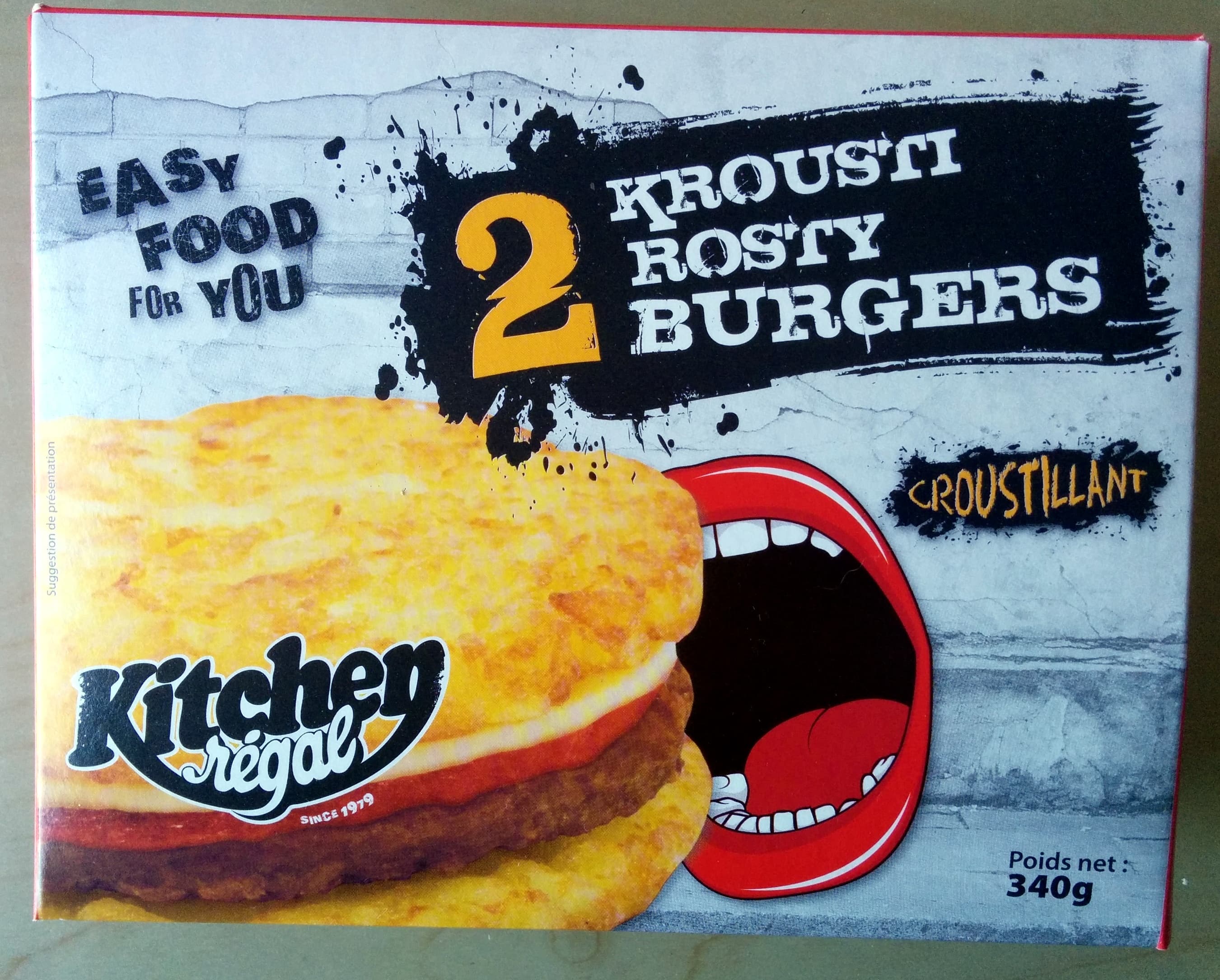 Kitchen Régal Krousti Rosty Burgers packshot