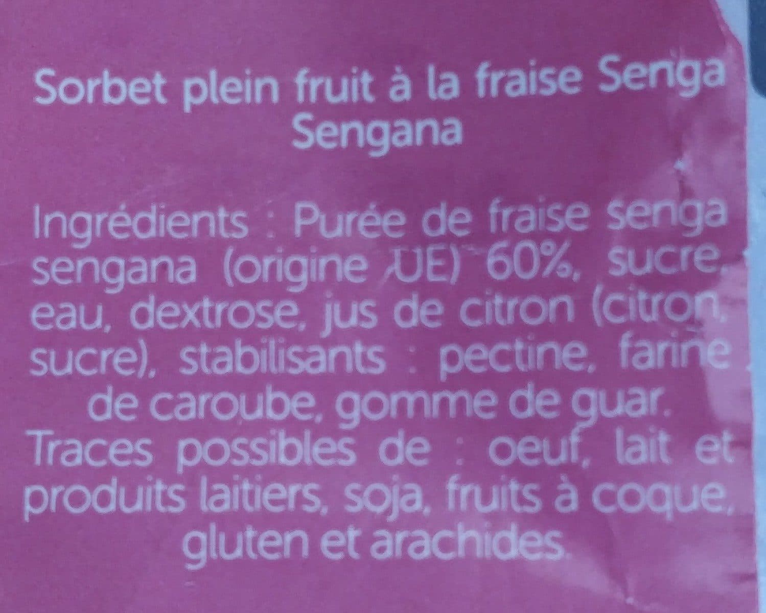 Open Food Facts Fraise senga sengana packshot