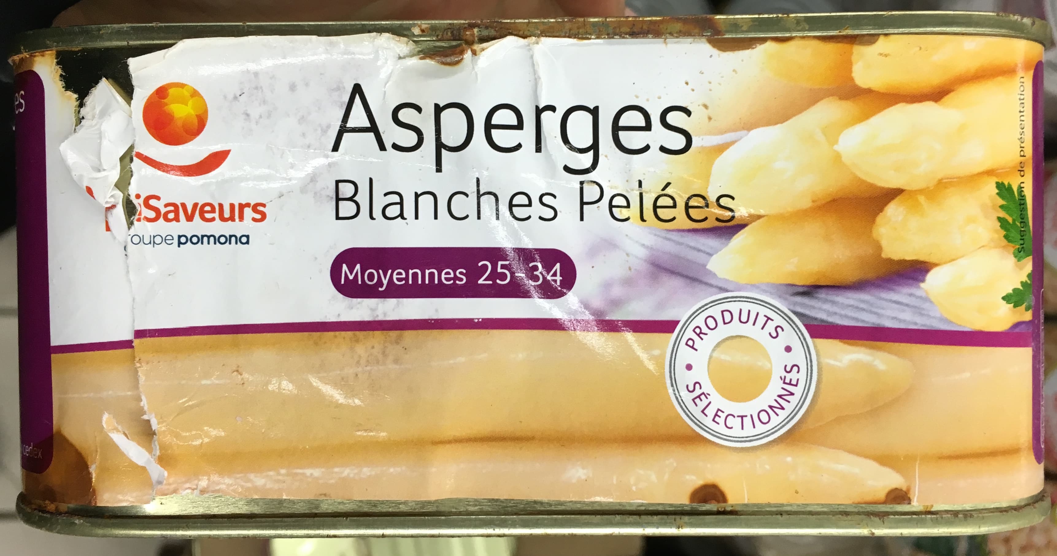 Pomona Asperges blanches pelées moyennes packshot