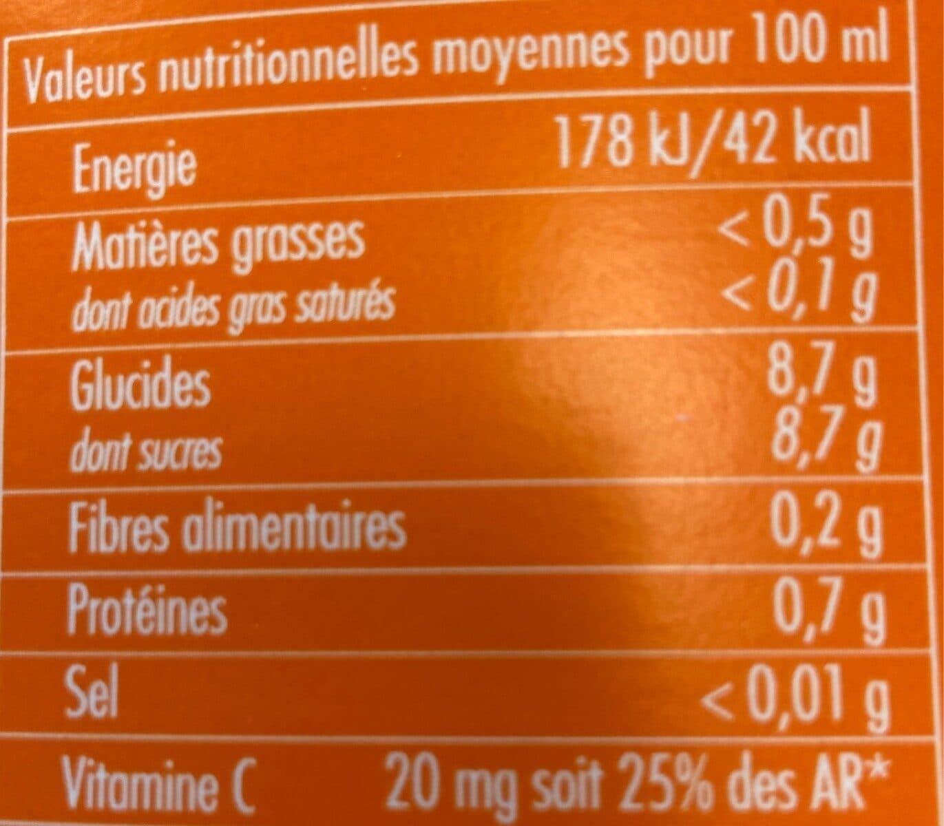 Open Food Facts Jus d'orange packshot