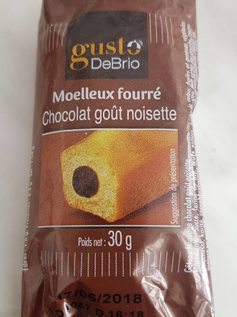 Gusto DeBrio Moelleux fourré chocolat goût noisette packshot