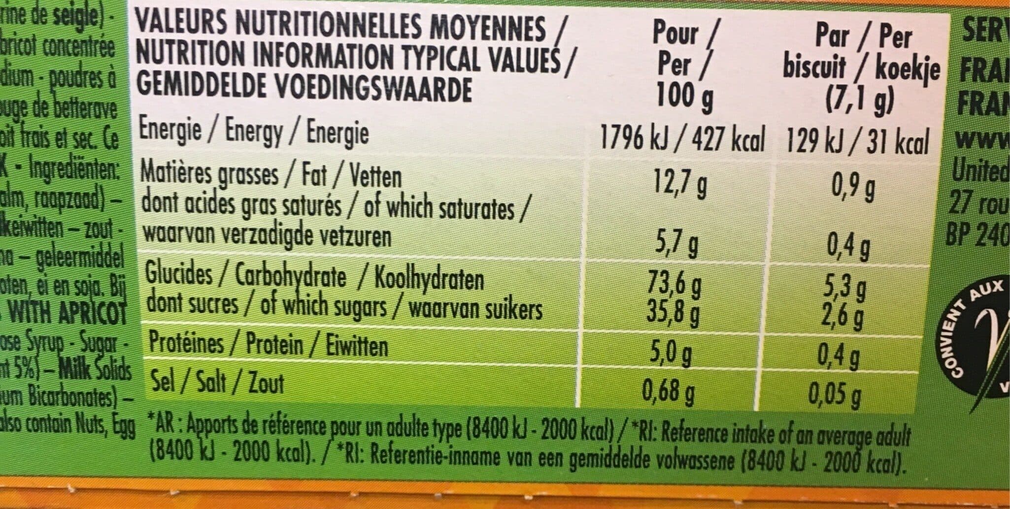 BN Mini Biscuits à la pulpe d'Abricot packshot