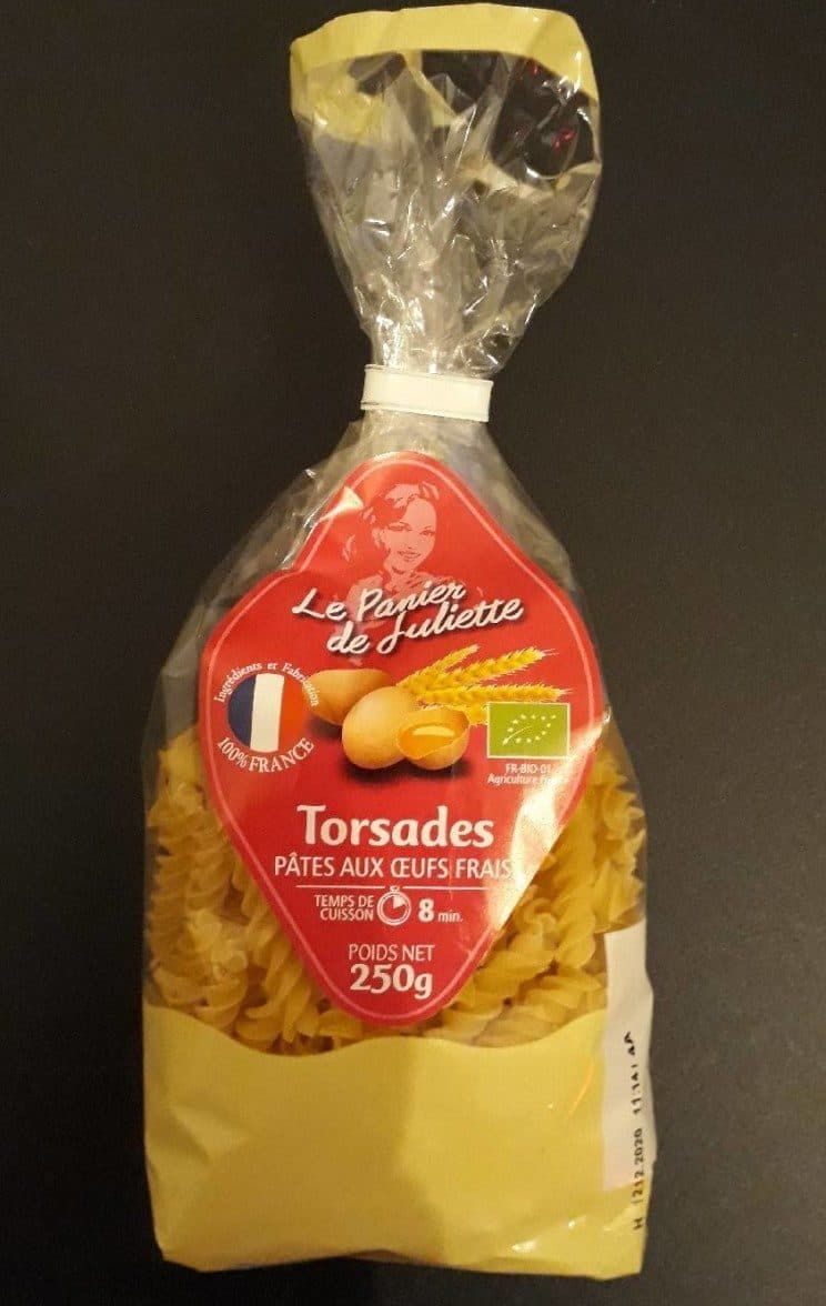 Open Food Facts Torsades pâtes aux oeufs frais packshot