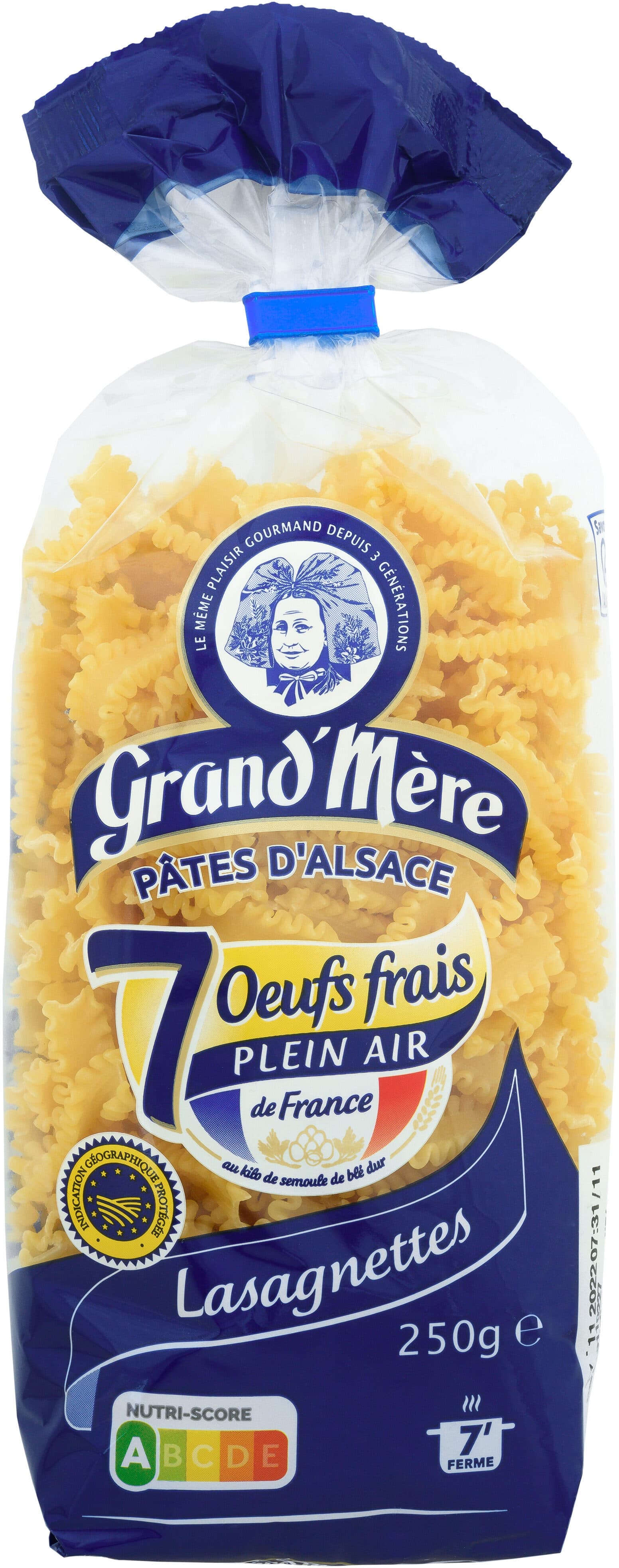 Pâtes Grand'Mère Lasagnettes packshot