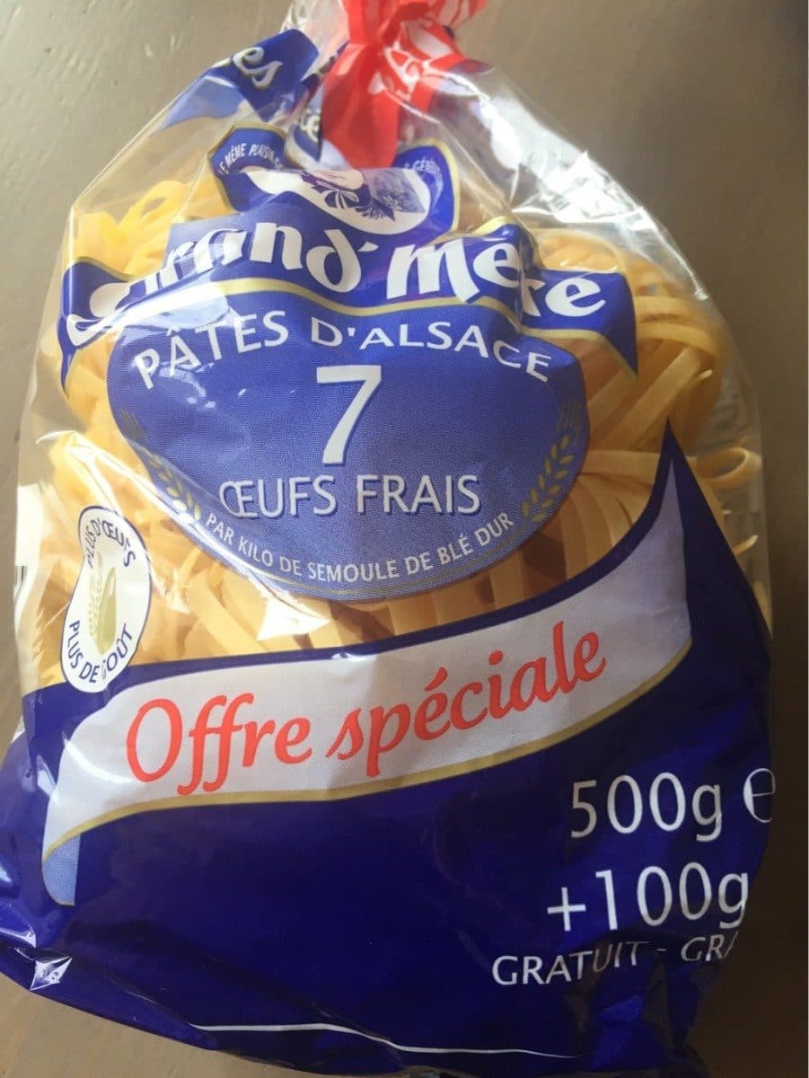 Grand'Mère Pâtes d'alsace 7 oeufs frais packshot