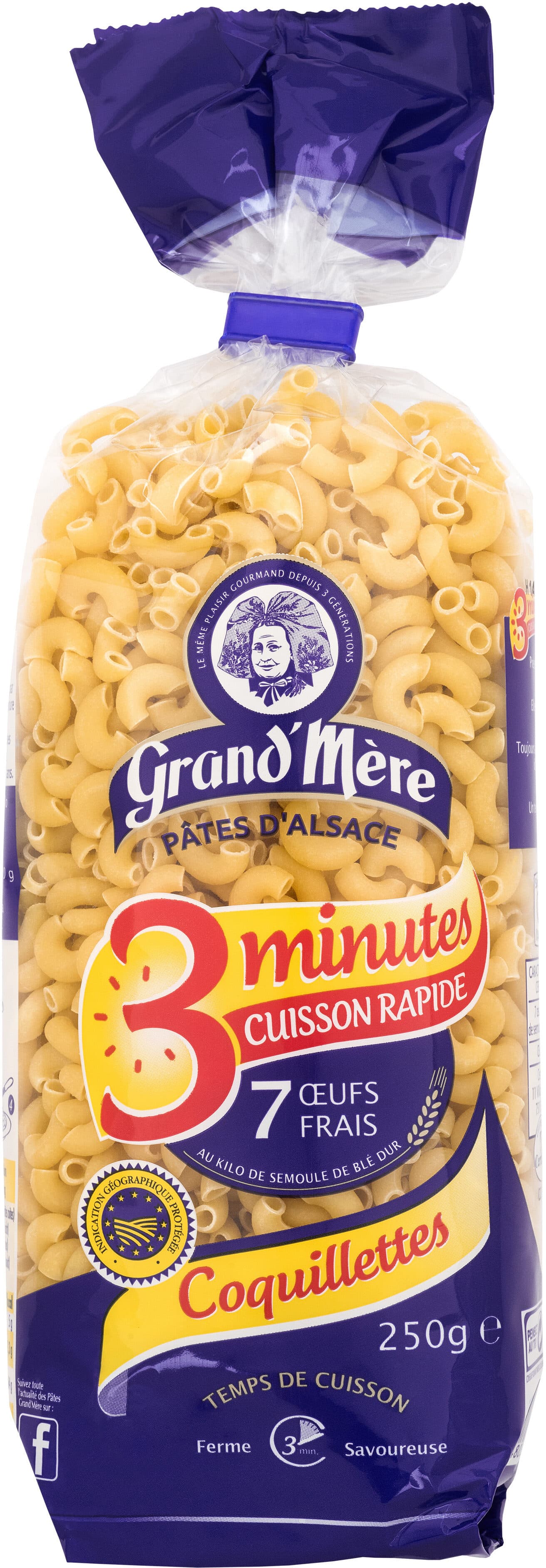 Pâtes Grand'Mère Coquillettes Cuisson Rapide packshot