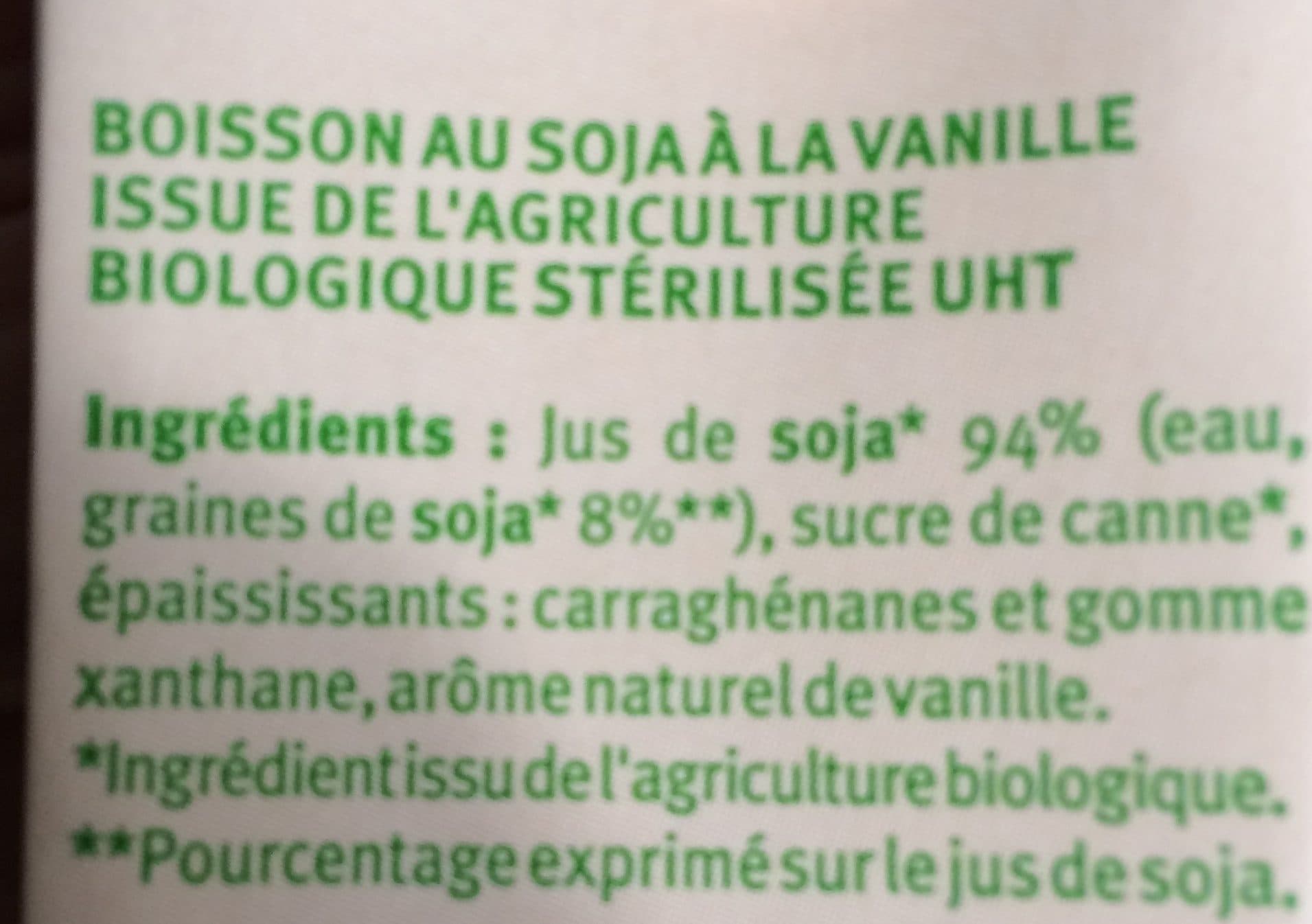 U Bio Boisson au soja vanille packshot