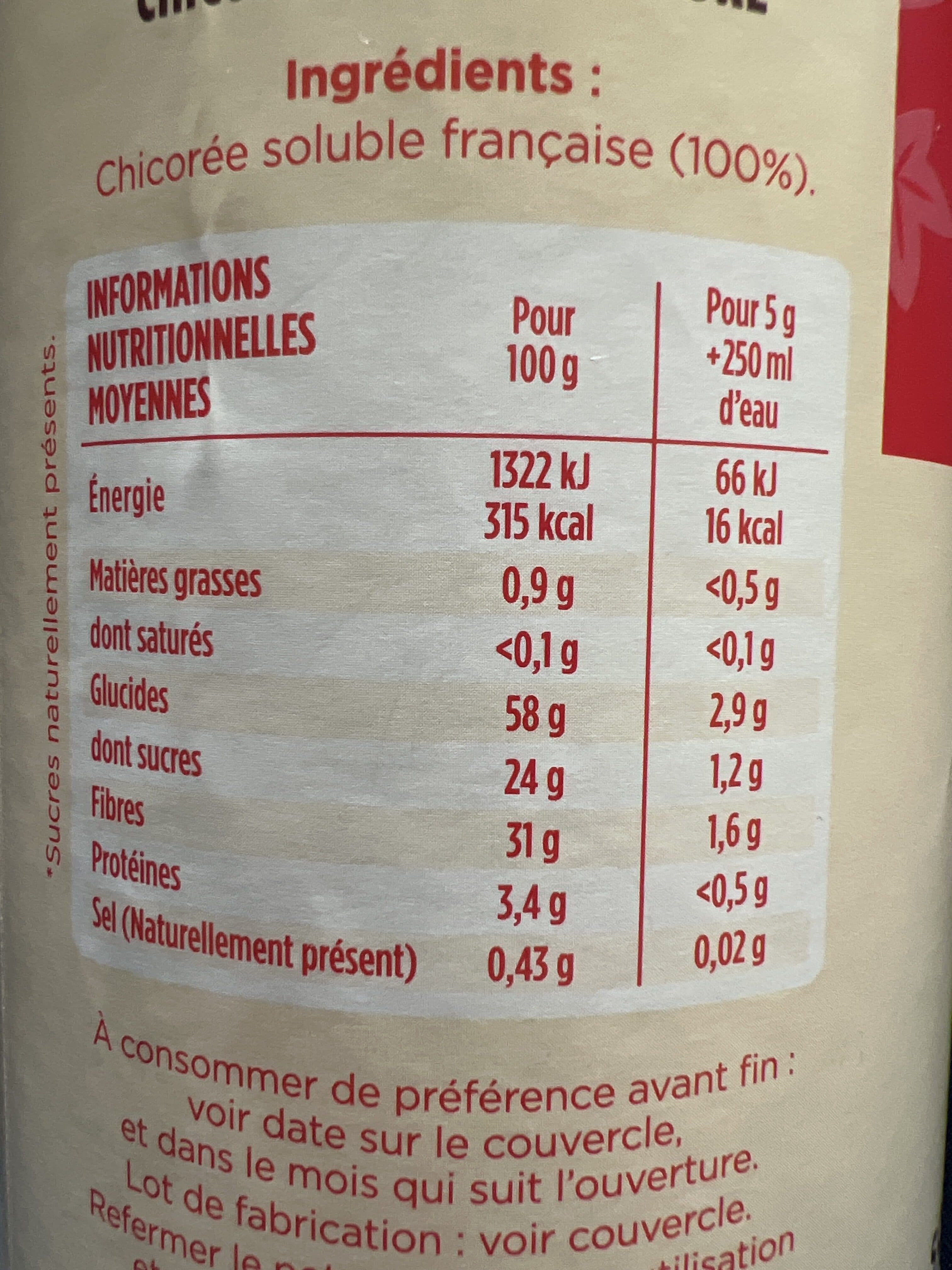 Leroux Chicorée soluble nature packshot