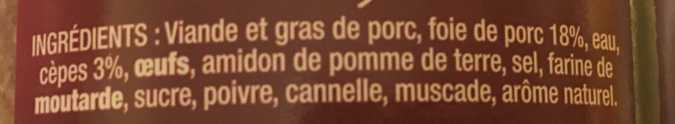 Delpeyrat Terrine de Campagne aux Cèpes packshot