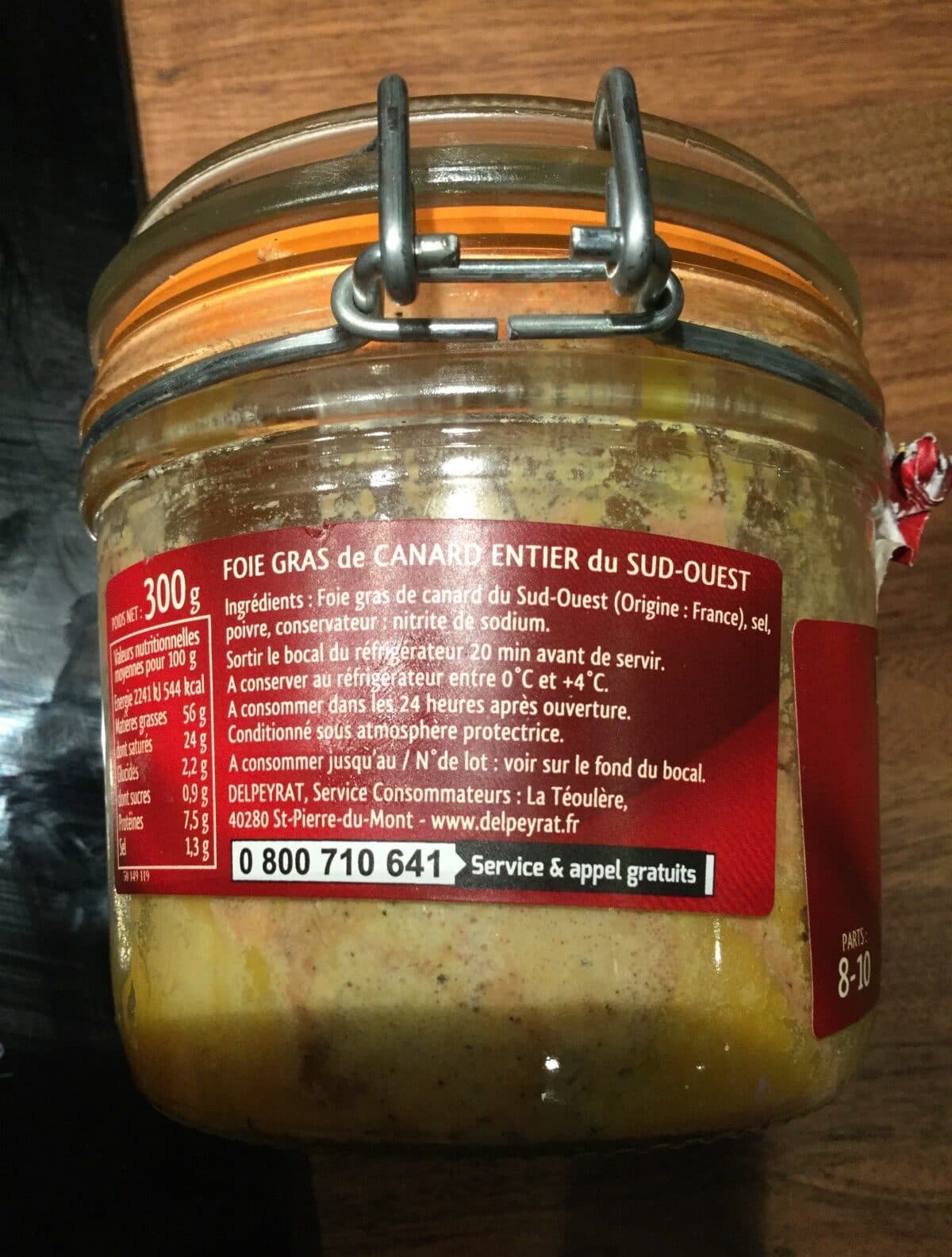 Delpeyrat Foie Gras De Canard Entier Du Sud Ouest LPS 300 Gr packshot