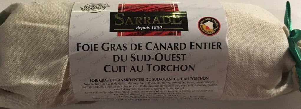 Sarrade Foie Gras de Canard Entier Cuit au Torchon packshot