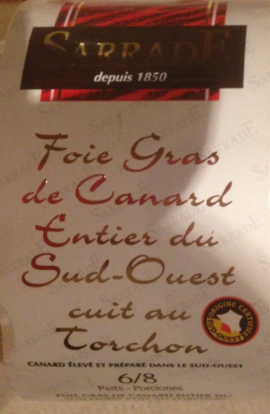 Sarrade Foie gras de canard entier du sud ouest packshot