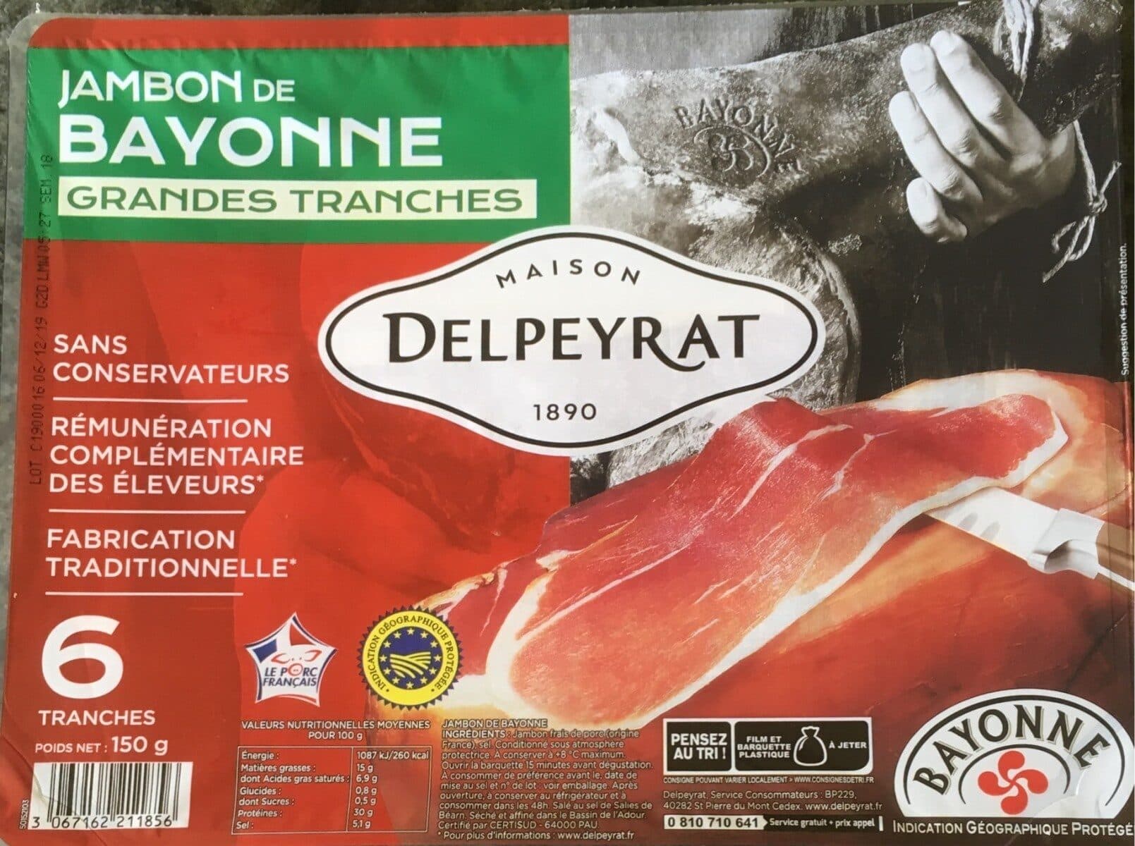 Delpeyrat Le Jambon de Bayonne packshot