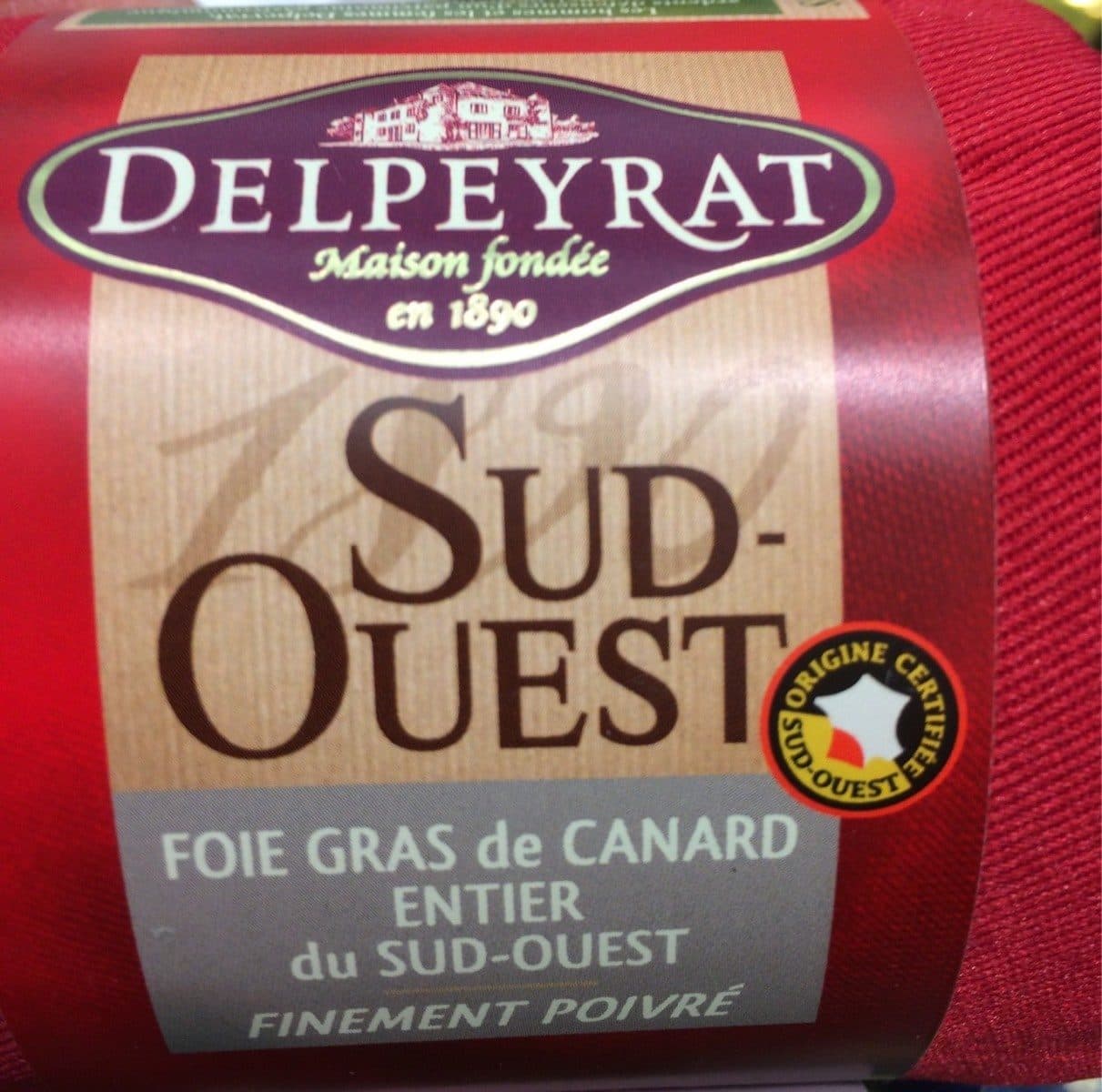Delpeyrat Foie gras de canard entier du sud ouest. Finement poivré packshot
