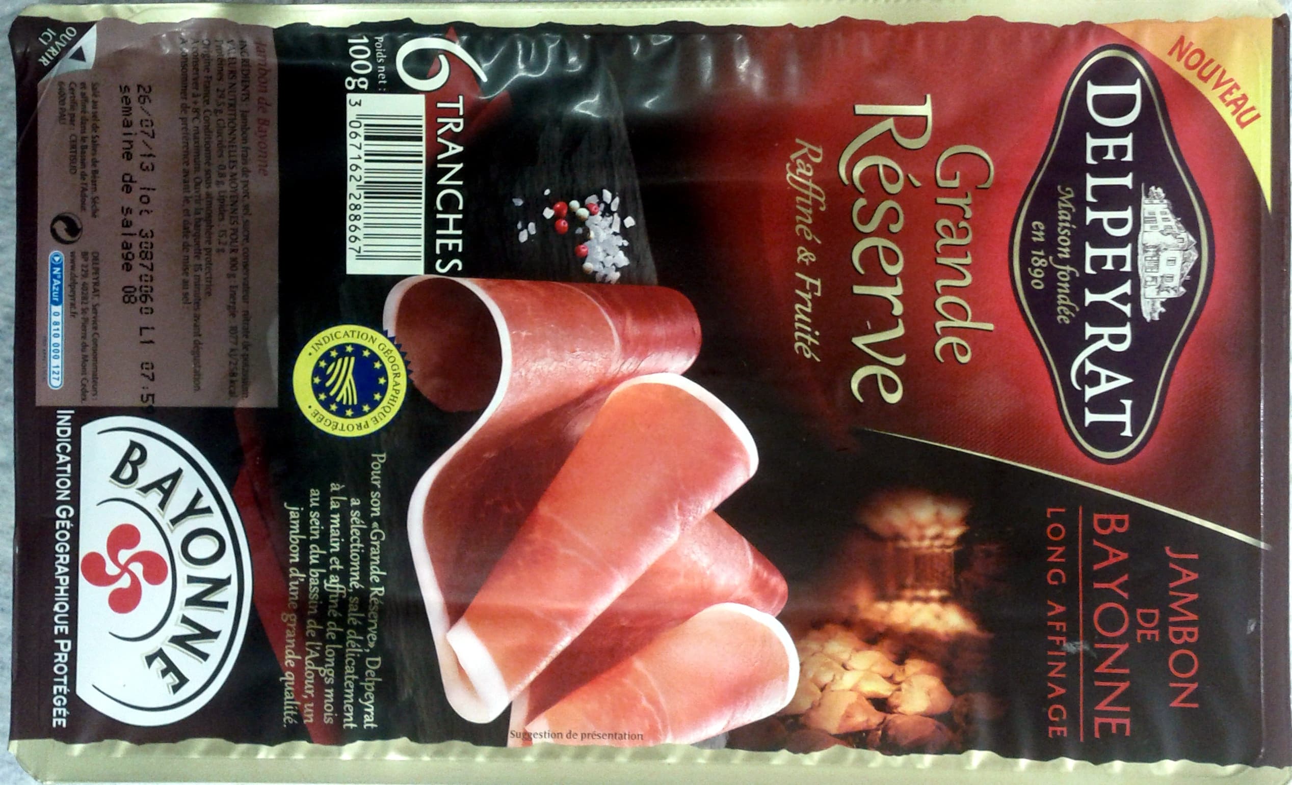 delpeyrat Grande Réserve - Jambon de Bayonne packshot