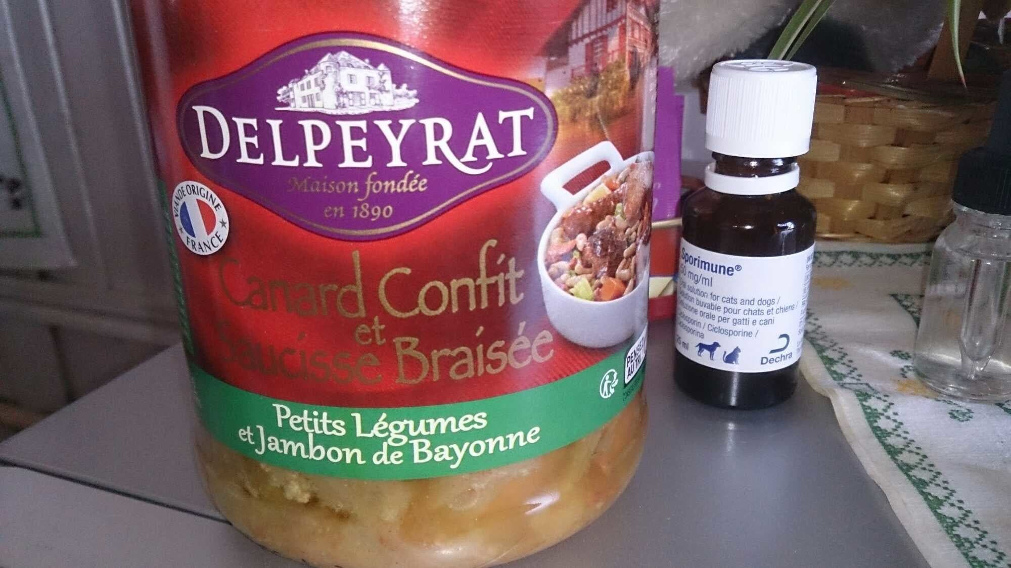 Delpeyrat Delpeyrat confit de canard saucisse braisée légumes packshot