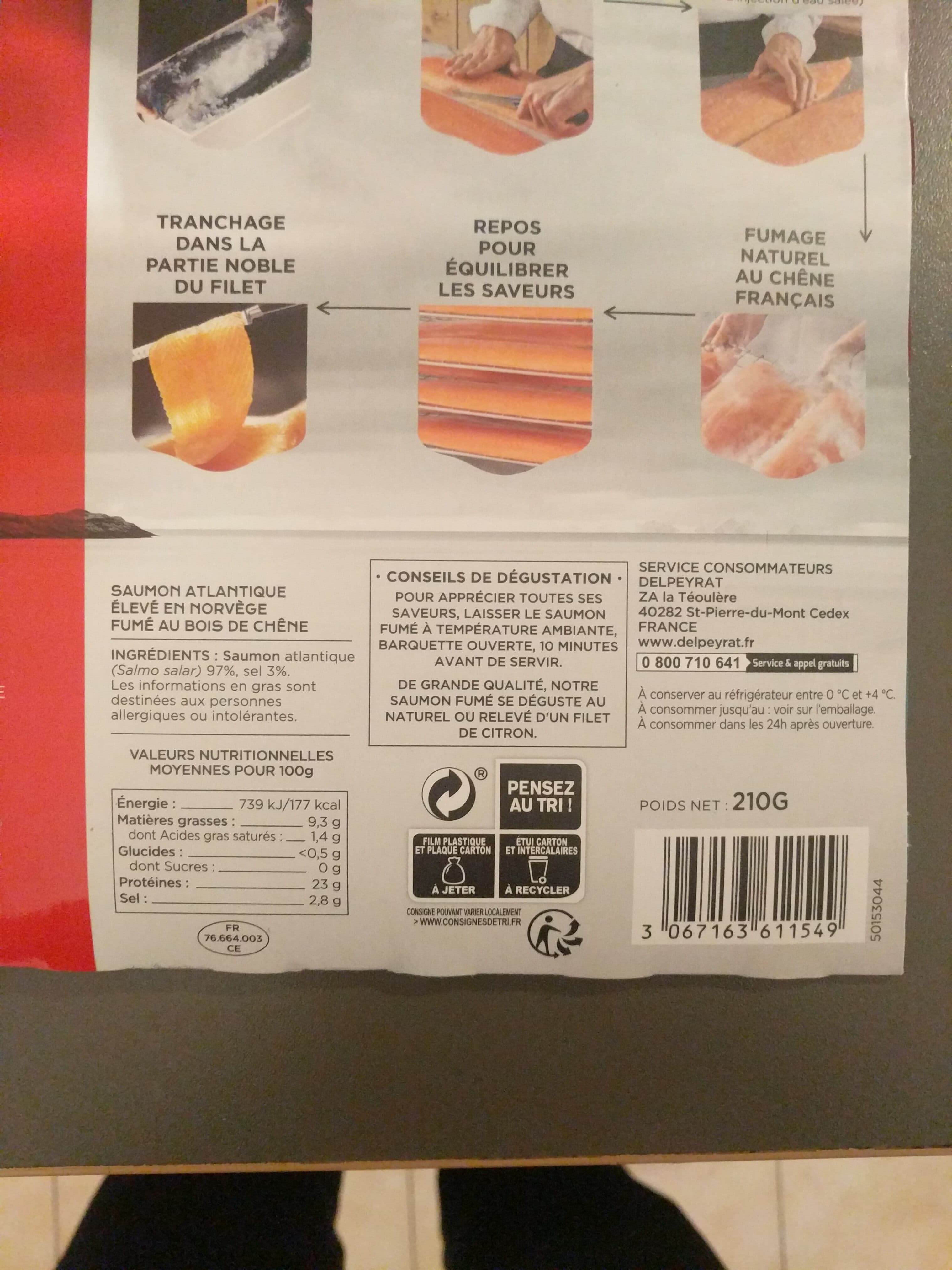 Delpeyrat Le Saumon - Saumon fumé extra Norvège packshot