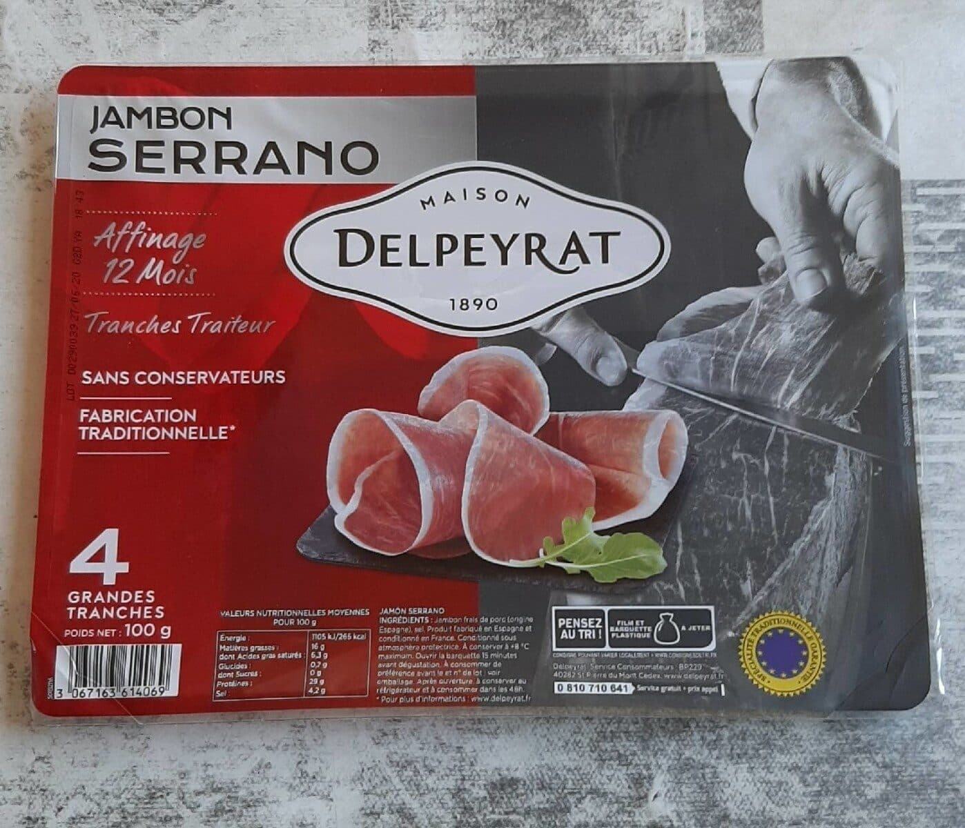 Delpeyrat Jambon serrano packshot
