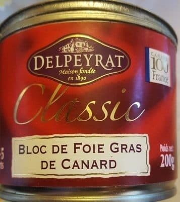Delpeyrat Delpeyrat classic bloc de foie gras de canard de France packshot