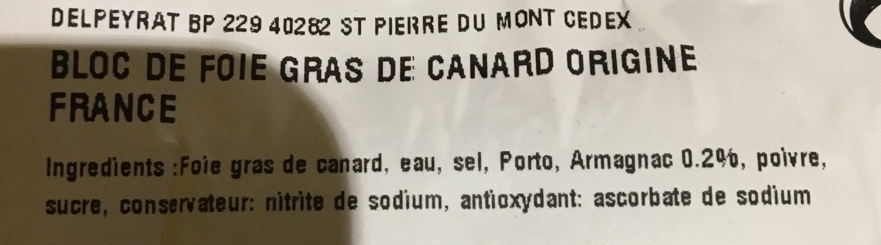 Delpeyrat Bloc de foie gras classique packshot