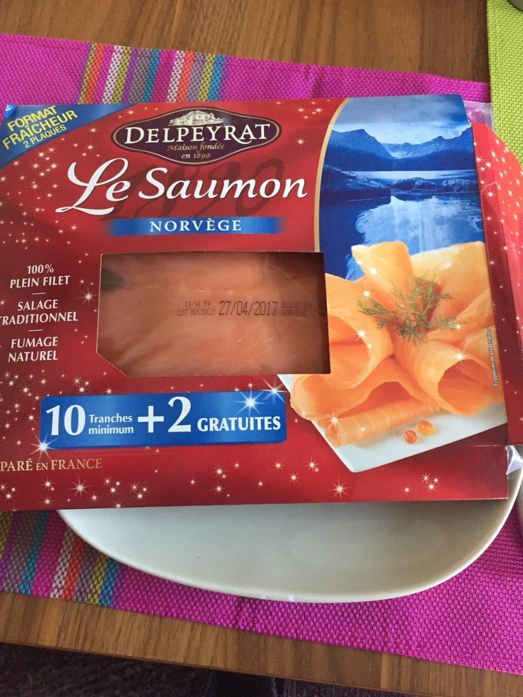 Delpeyrat Saumon fumé norvège delpeyrat 10 tranches packshot
