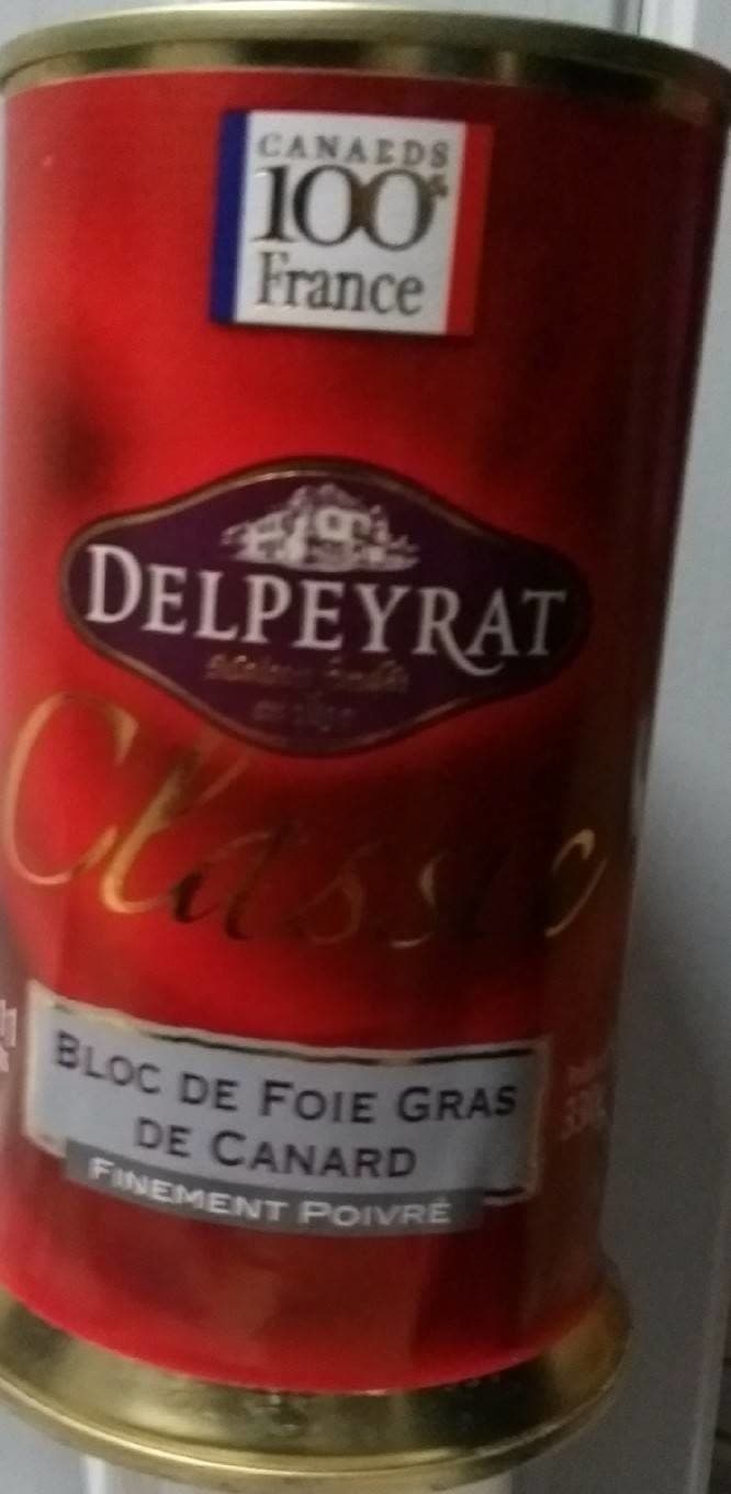 Delpeyrat Bloc de foie gras de canard finement poivre packshot