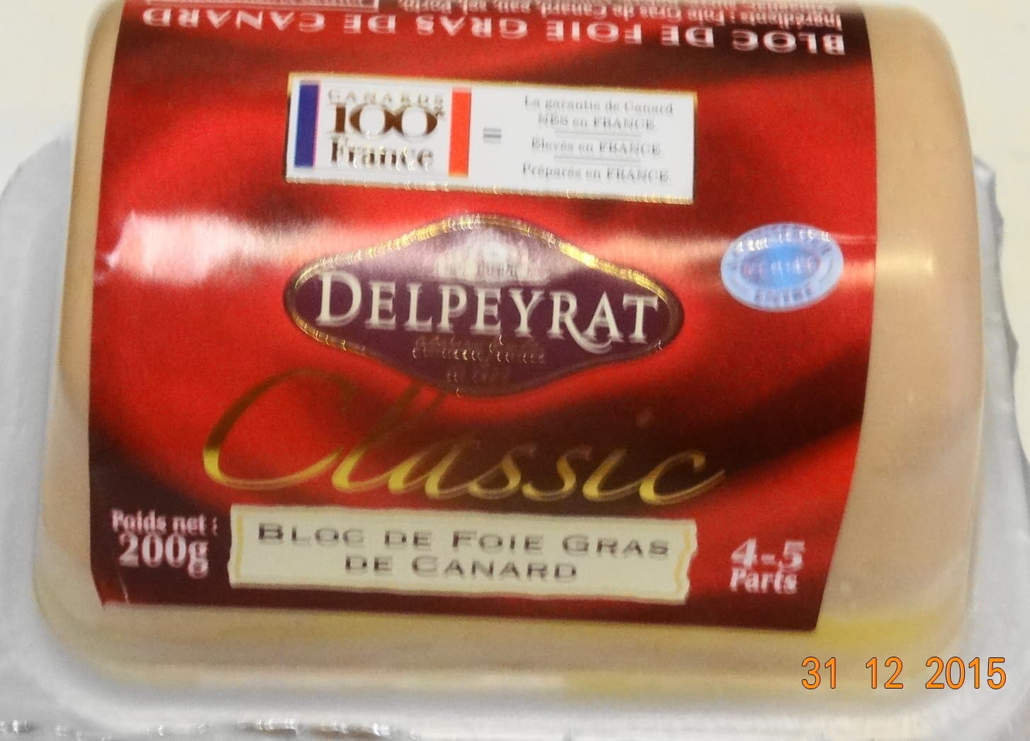 Delpeyrat Classic, bloc de foie gras de canard packshot