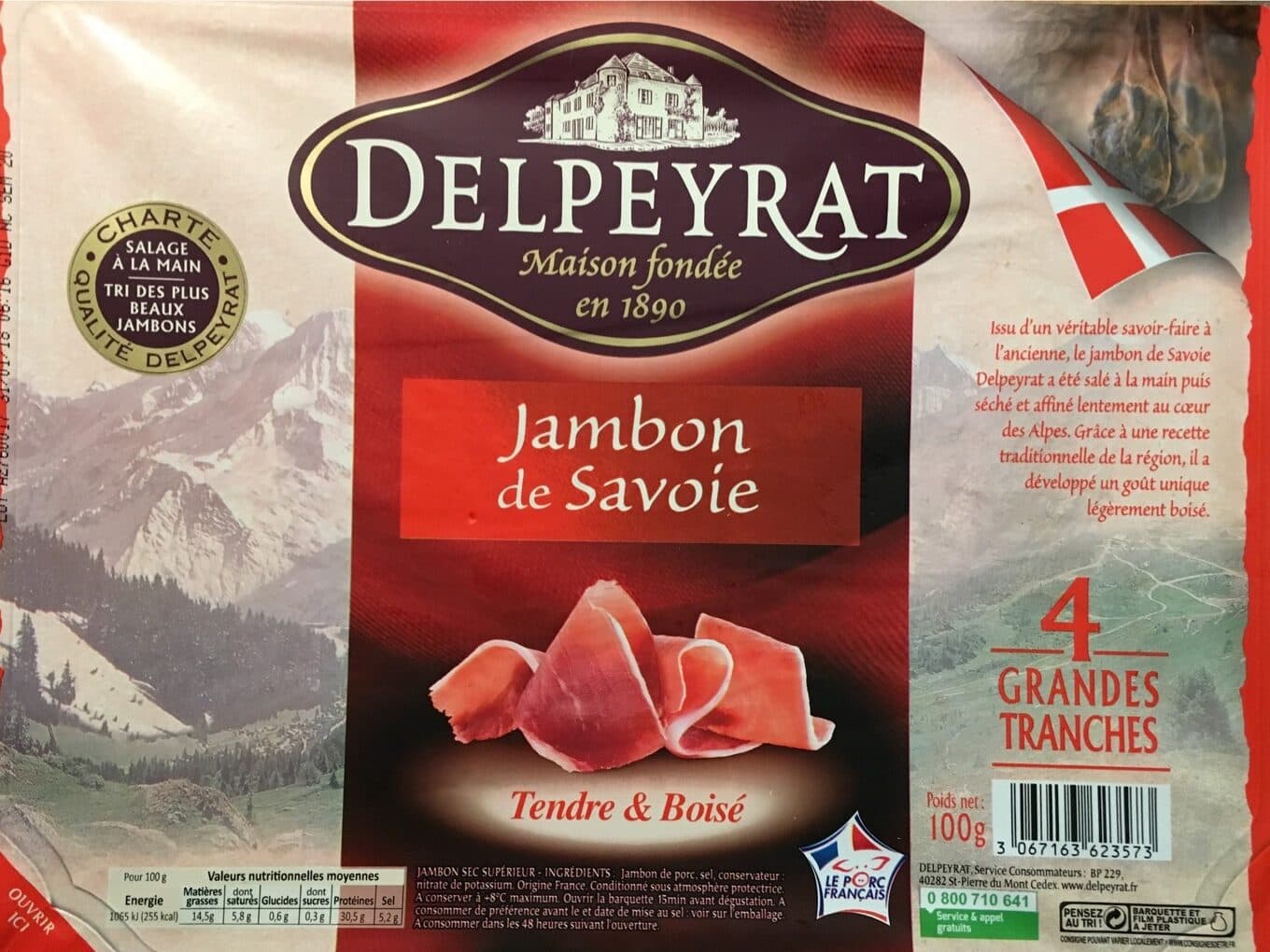 Delpeyrat Jambon sec de Savoie Delpeyrat packshot