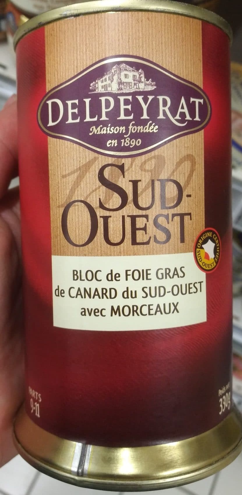 Delpeyrat Bloc de foie gras du Sud-Ouest avec morceaux packshot