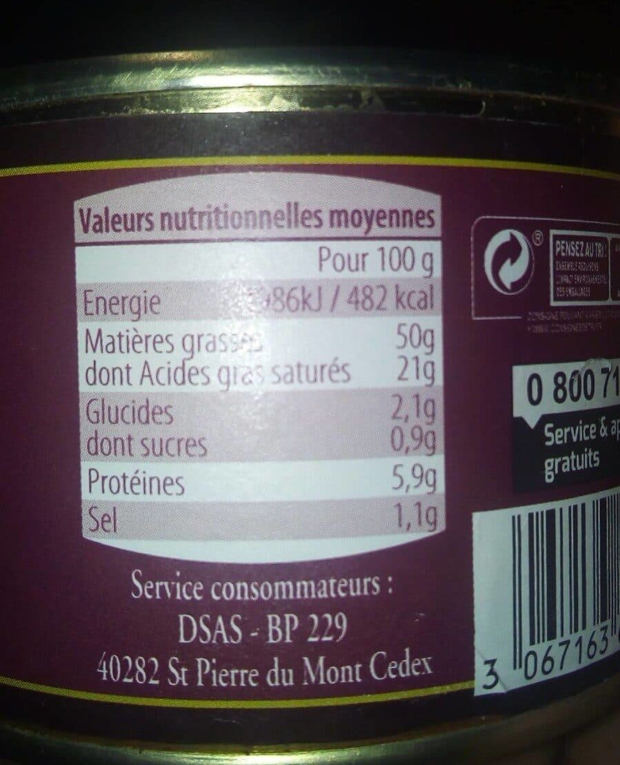 Open Food Facts Bloc de foie gras de canard packshot