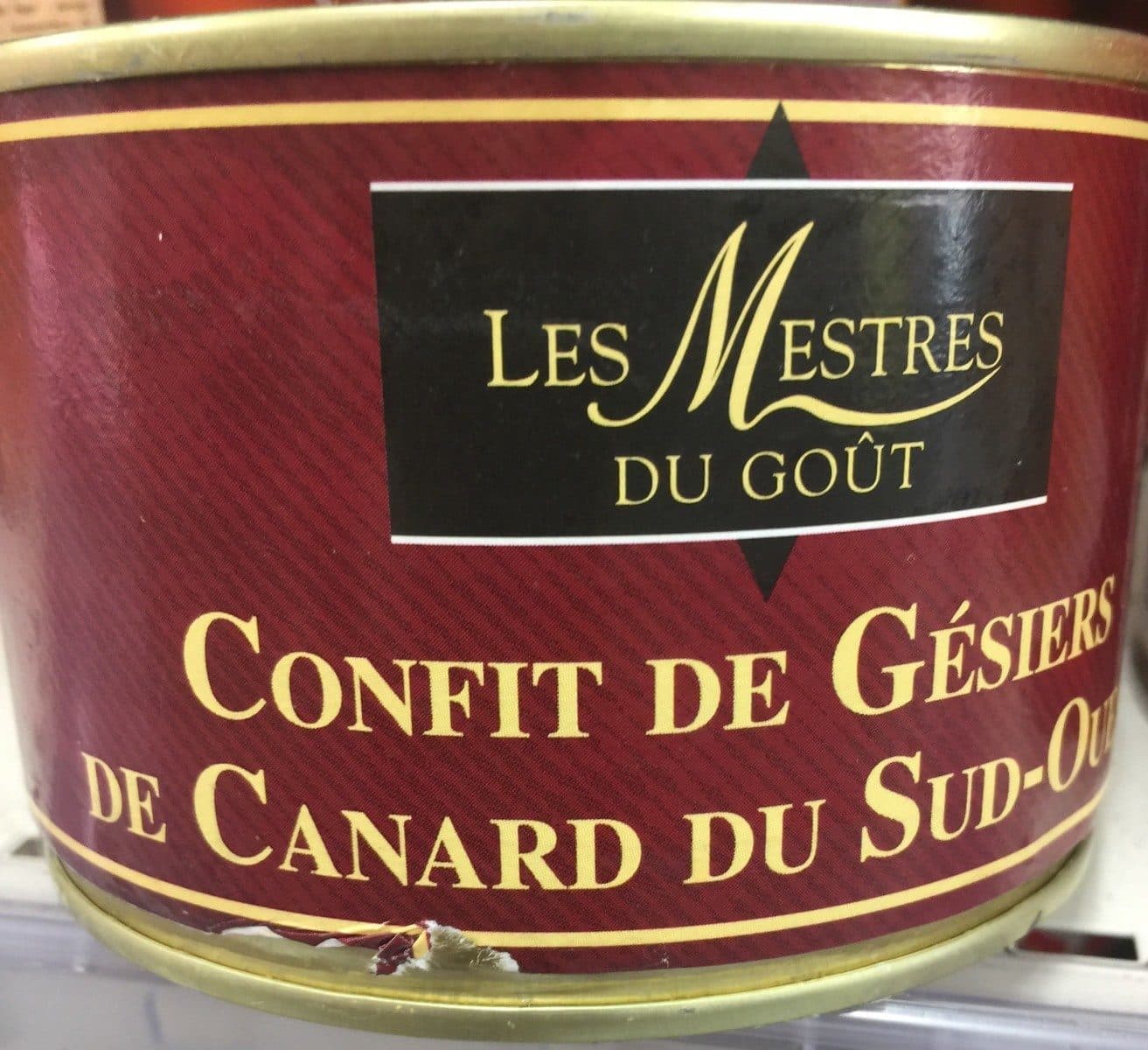 Les Mestres du Goût Confit gésiers de canard du sud-ouest packshot