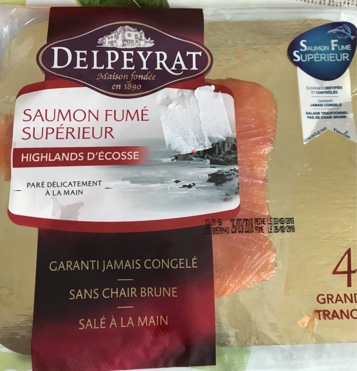 Delpeyrat Saumon fumé supérieur packshot