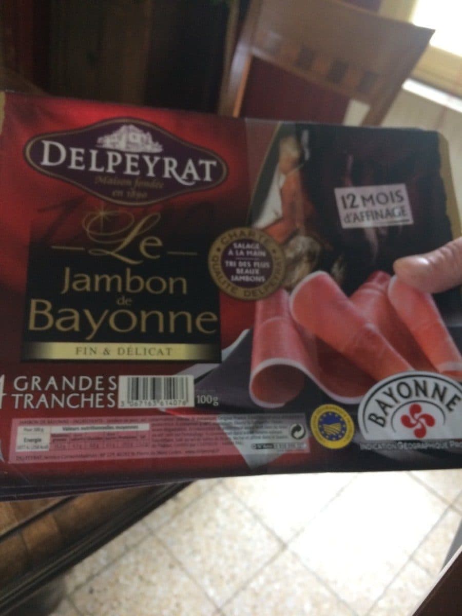 Delpeyrat Jambon de bayonne fin et delicat 12 mois d'affinage packshot
