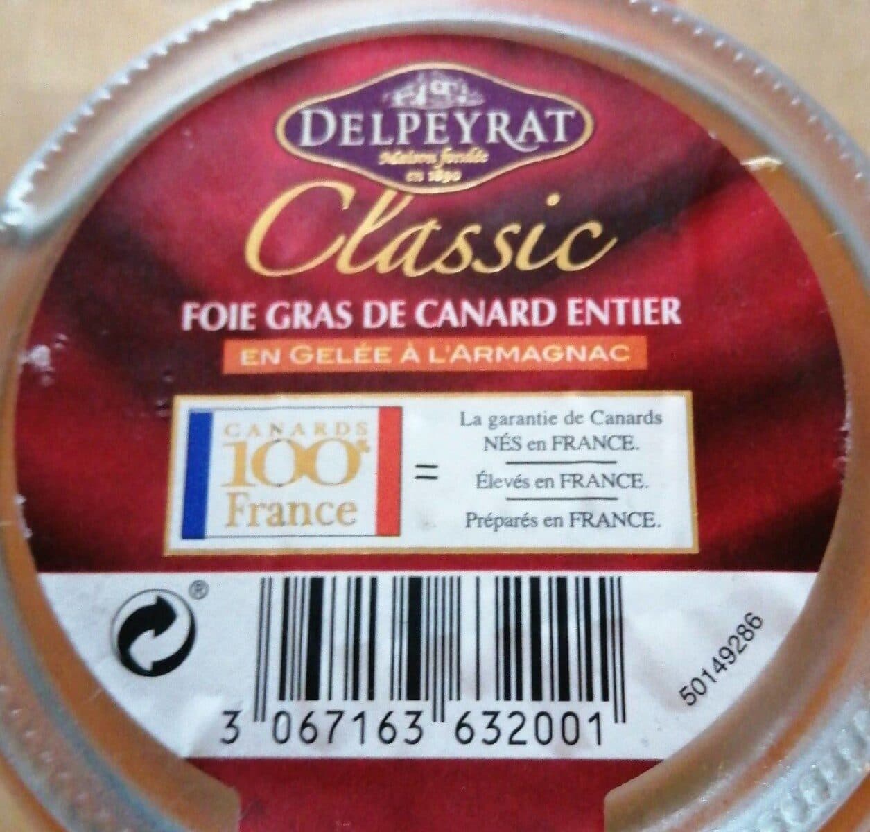 Delpeyrat Foie gras de canard entiet packshot