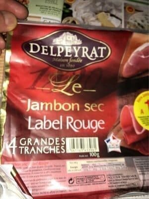 Delpeyrat Jambon sec label rouge packshot