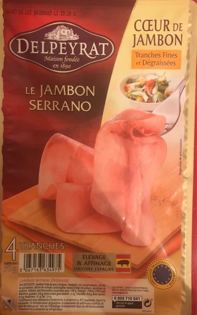 Delpeyrat Le jambon serrano packshot