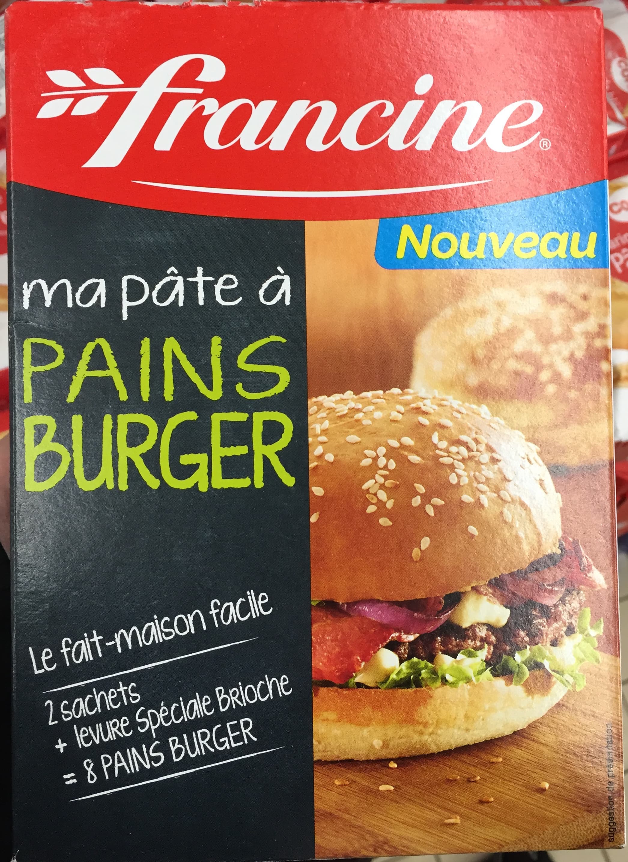 Francine Ma pâte à Pains Burger packshot