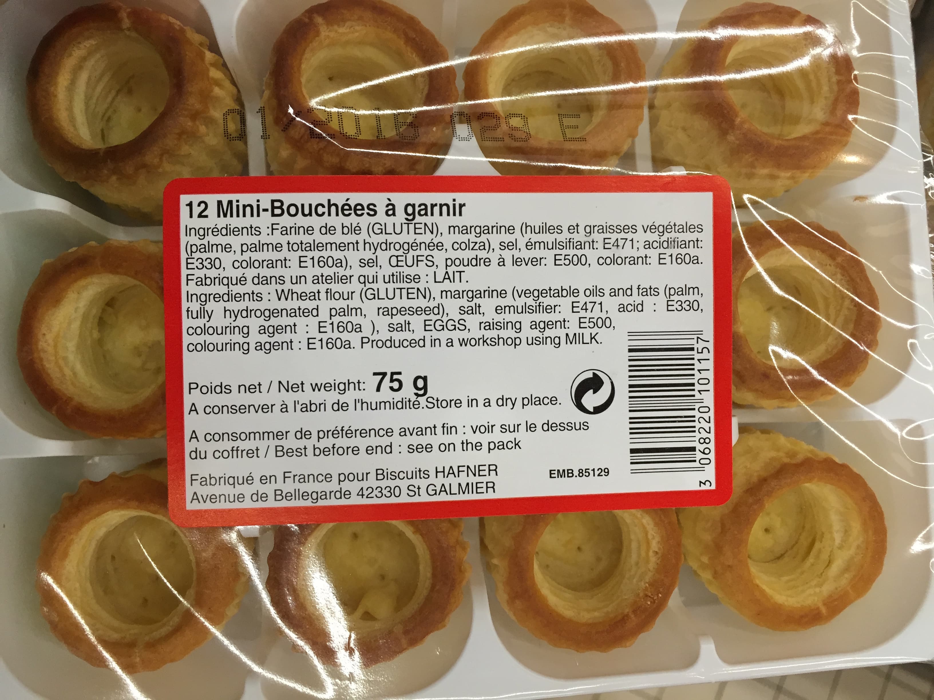 Biscuits Hafner 12 Mini-Bouchées à garnir packshot