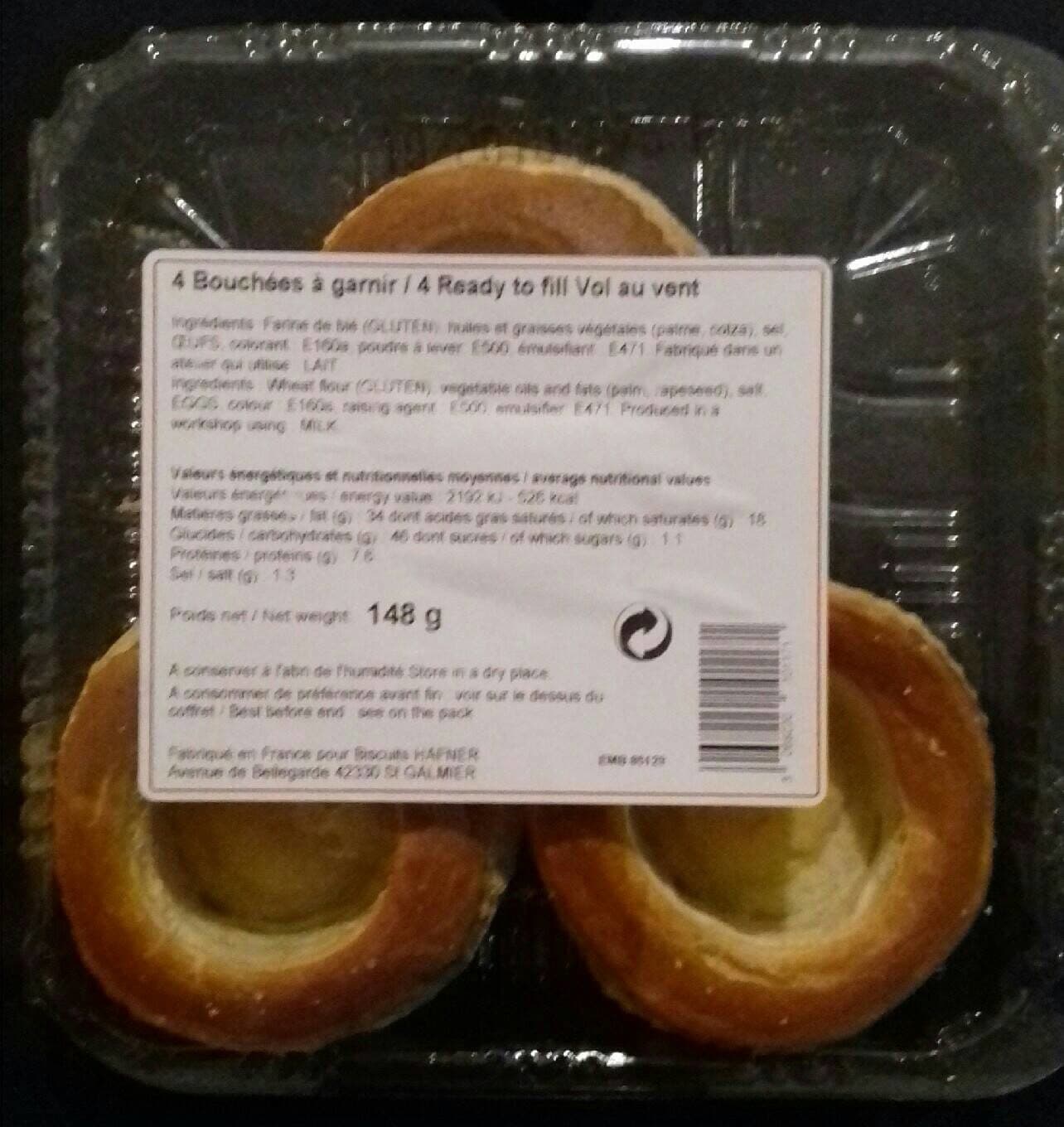 Biscuits Hafner 4 bouchées à garnir packshot